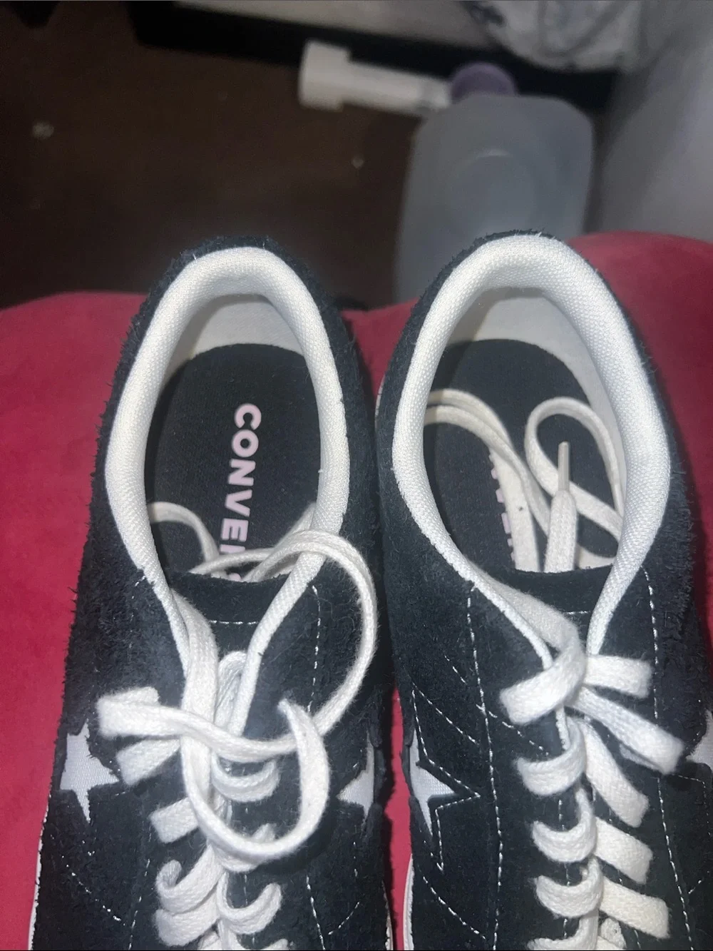 Converse One Star Low Top Sneakers - Black with White Star